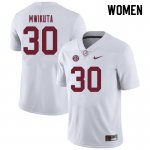 NCAA Women's Alabama Crimson Tide #30 King Mwikuta Stitched College 2019 Nike Authentic White Football Jersey VZ17J02PS